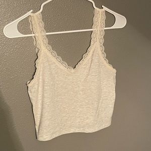 Cream Colored Cropped Tank